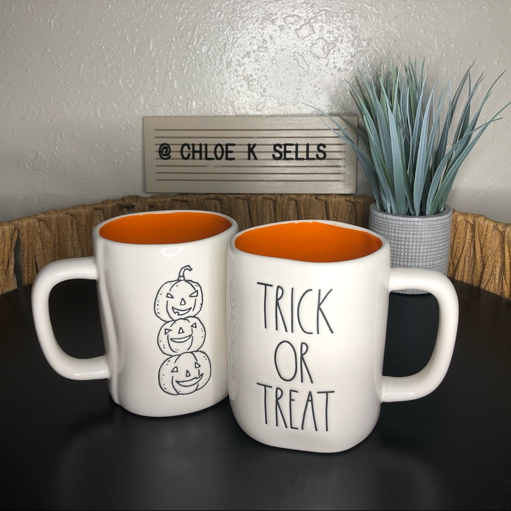 Rae Dunn Trick Or Treat Double Sided Mug.
